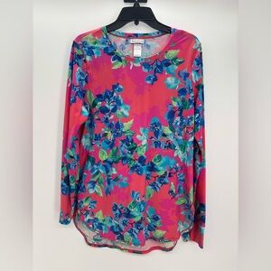 Tommy Bahama Ladies Long Sleeve Pink Rash Gaurd Size Large